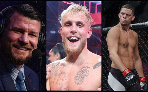 Michael Bisping, Jake Paul, and Nate Diaz