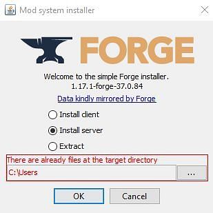 Players must click &quot;Install server&quot; after downloading the launcher