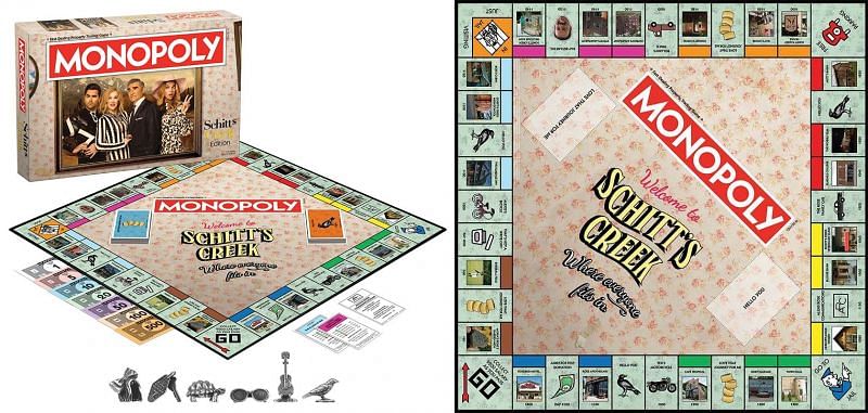 Schitt&#039;s Creek Monopoly game (Image via Hasbro and The Op Games)