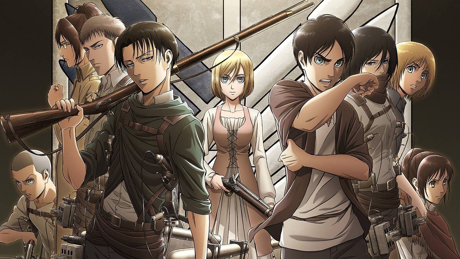 Attack on Titan characters (Image via Twitter/ @MrLuckyToBeBorn)