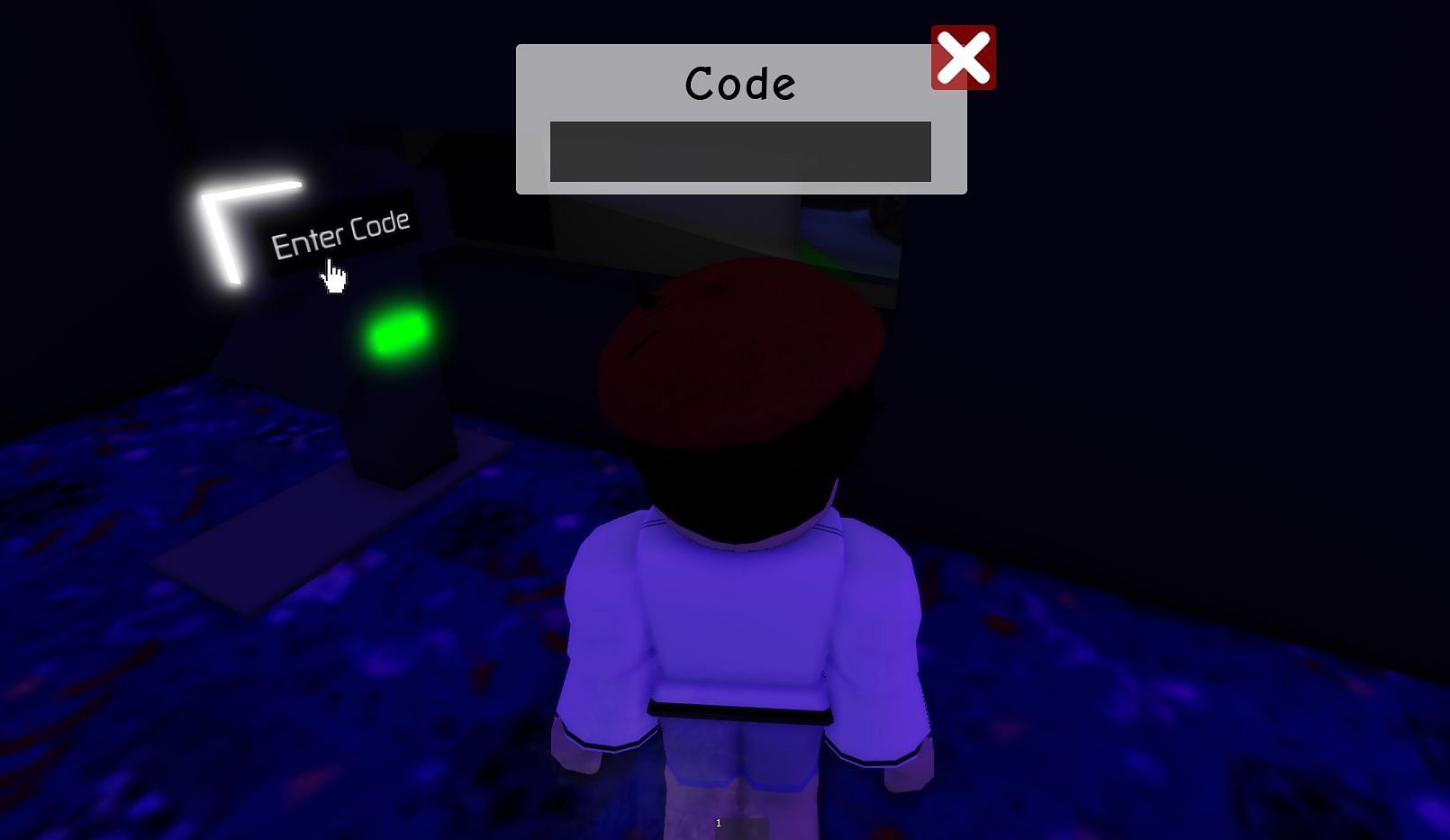 Use the code on the movie projector. (Image via Roblox)