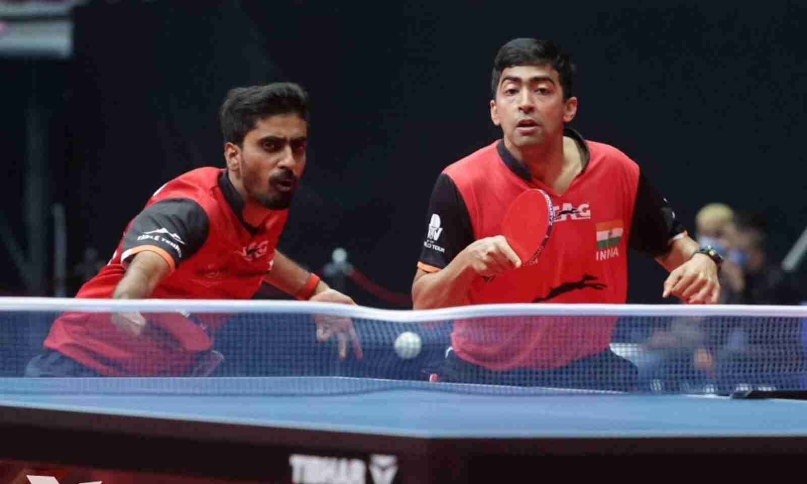 Sathiyan G and Harmeet Desai, the new doubles pairing for India. (PC: TTFI)