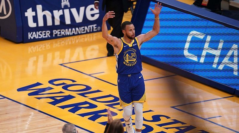 Stephen Curry after securing the 2021 scoring title