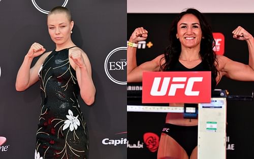 UFC women's strawweight superstars Rose Namajunas (left) and Carla Esparza (right)