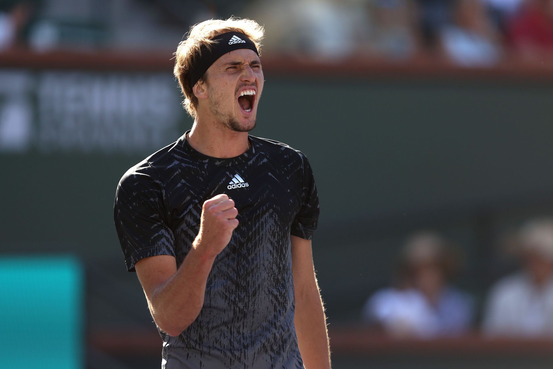 Zverev at the 2021 BNP Paribas Open.