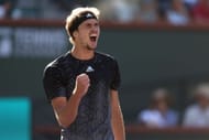 Zverev at the 2021 BNP Paribas Open.