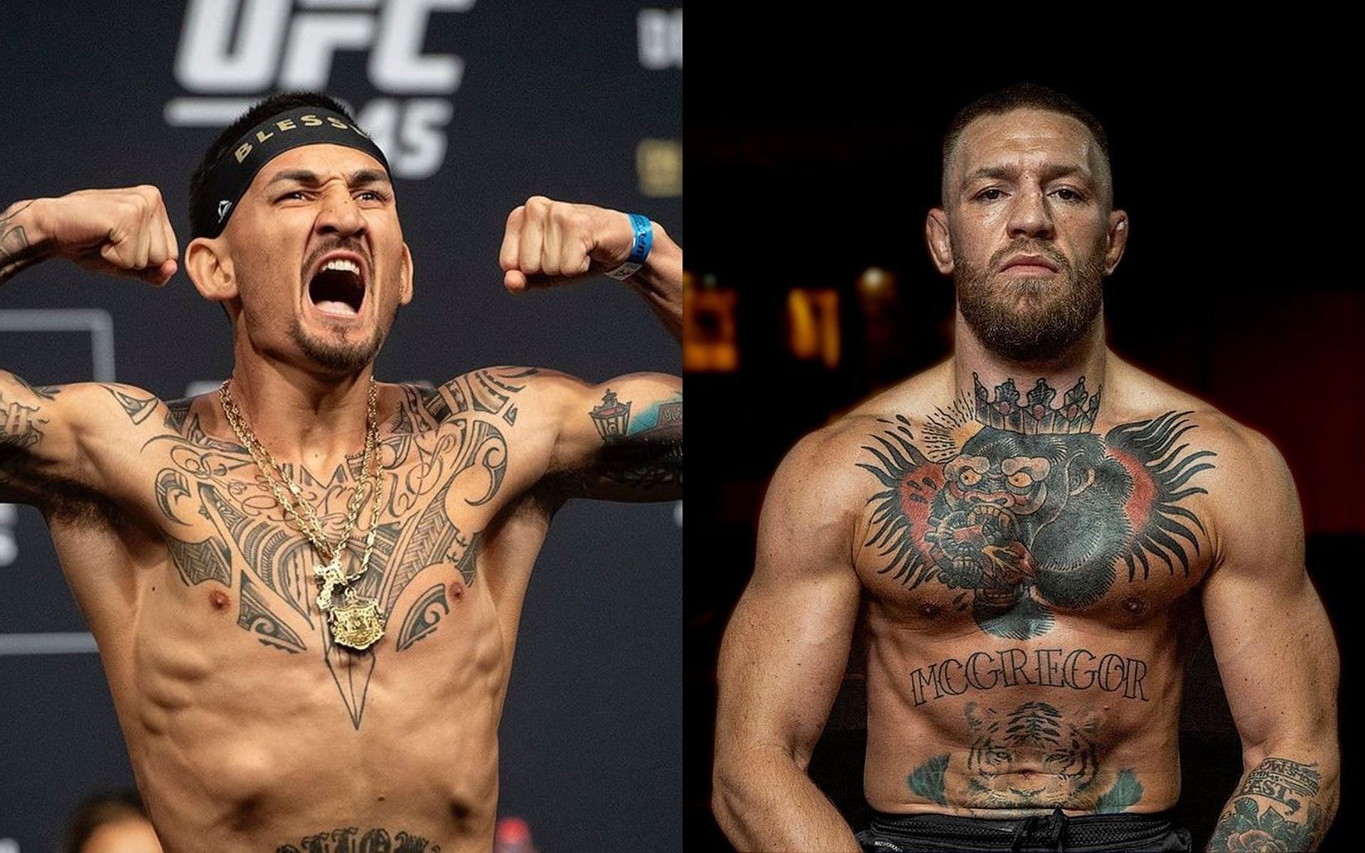Max Holloway (left), Conor McGregor (right) [Images Courtesy: @blessedmma @thenotoriousmma on Instagram]