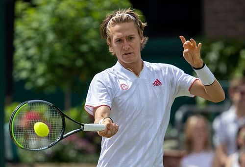 Sebastian Korda at Wimbledon this year