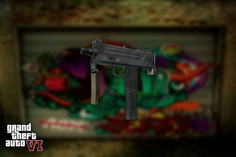 The Ingram Mac-10 (Image via Rockstar Games and edited by Sportskeeda)