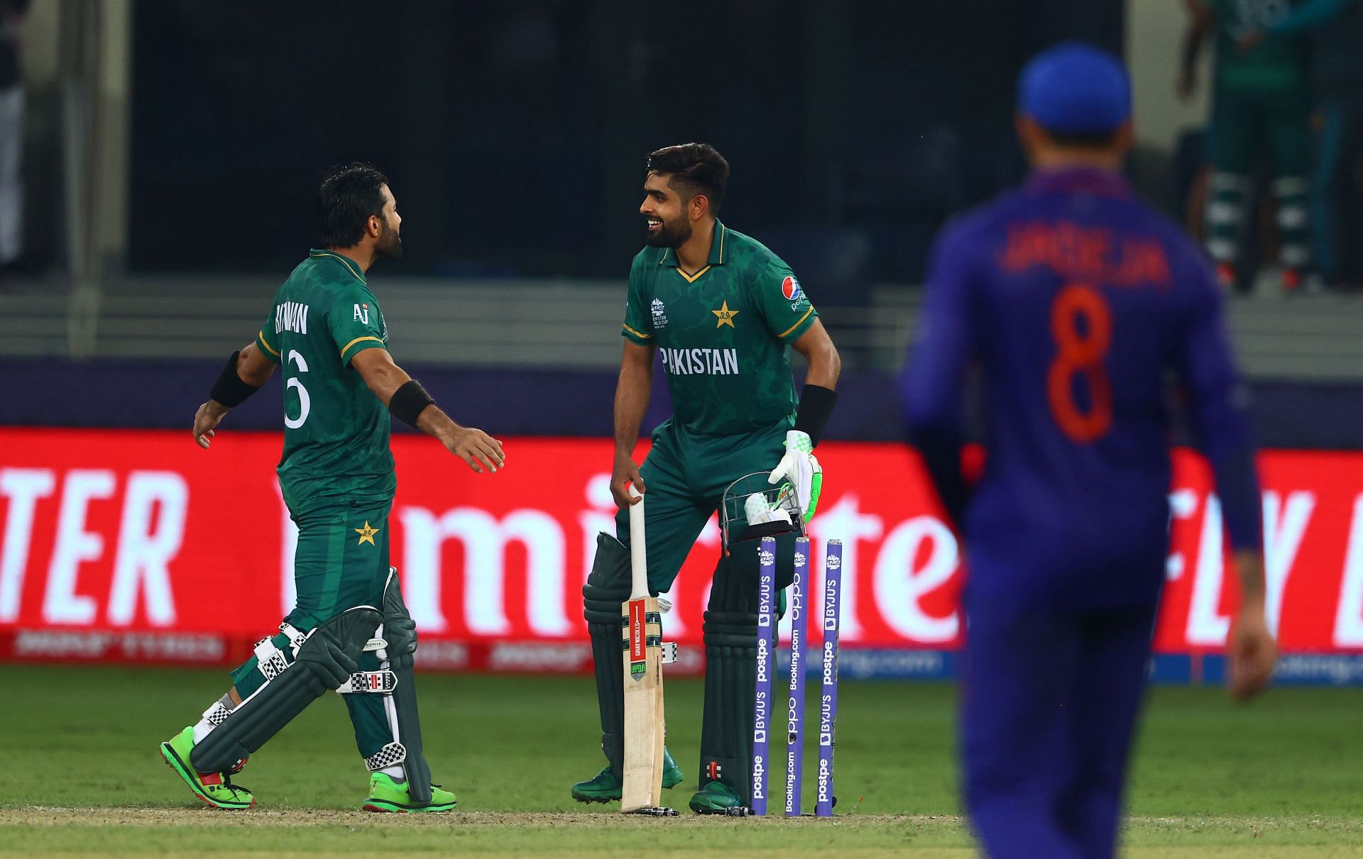 It&#039;s 12-1, finally. Pakistan register their first-ever World Cup victory over India.