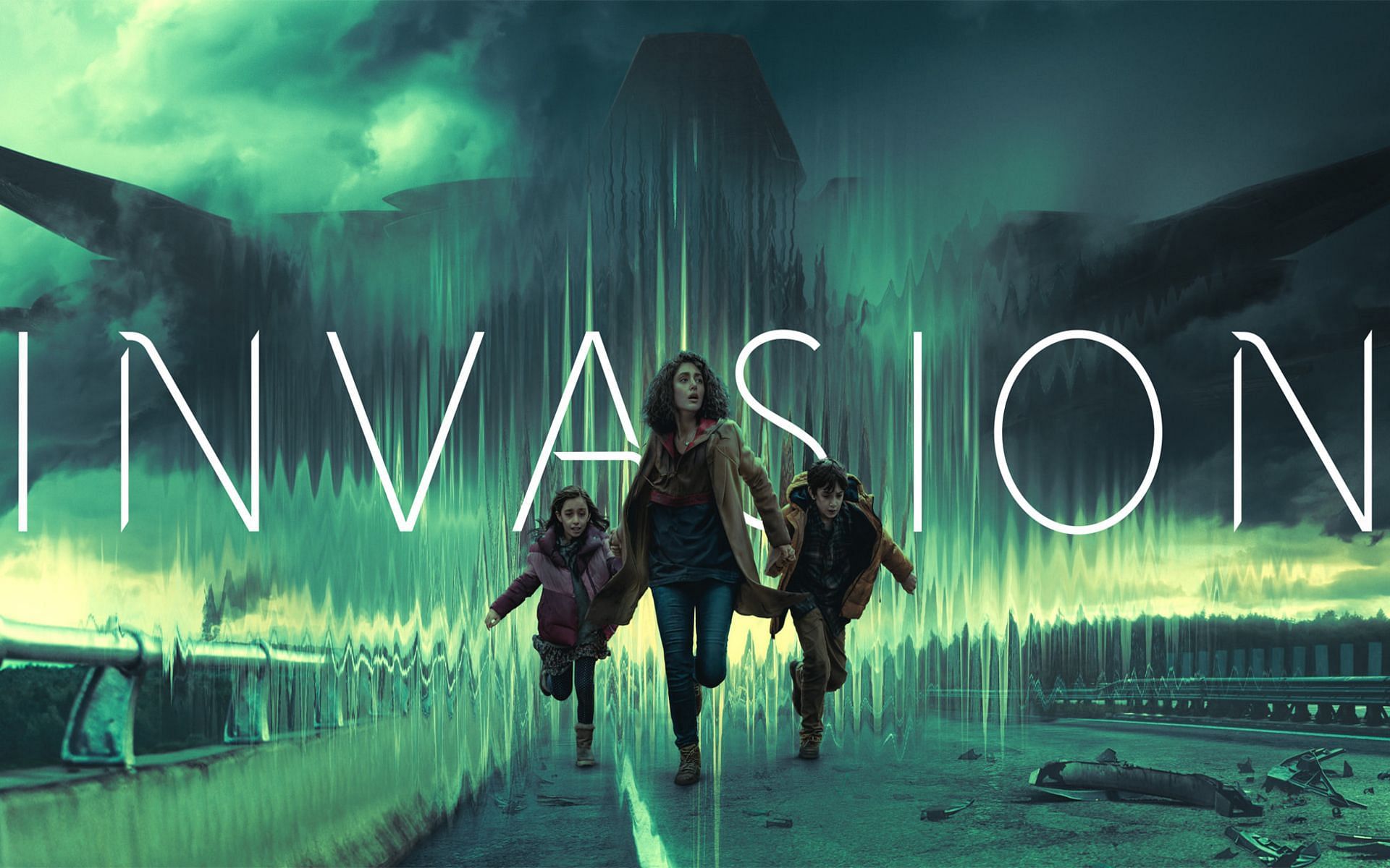 Official Poster for AppleTV+&#039;s alien invasion series Invasion (Image via IMDb)