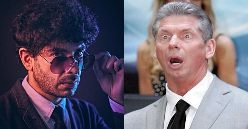 Tony may be the new kid in town but he&#039;s using the same old tricks as Vince (Pic Source: Forbes/AEW/WWE)