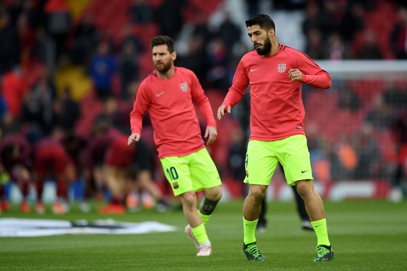 Luis Suarez (right) formed a devastating partnership with Lionel Messi.