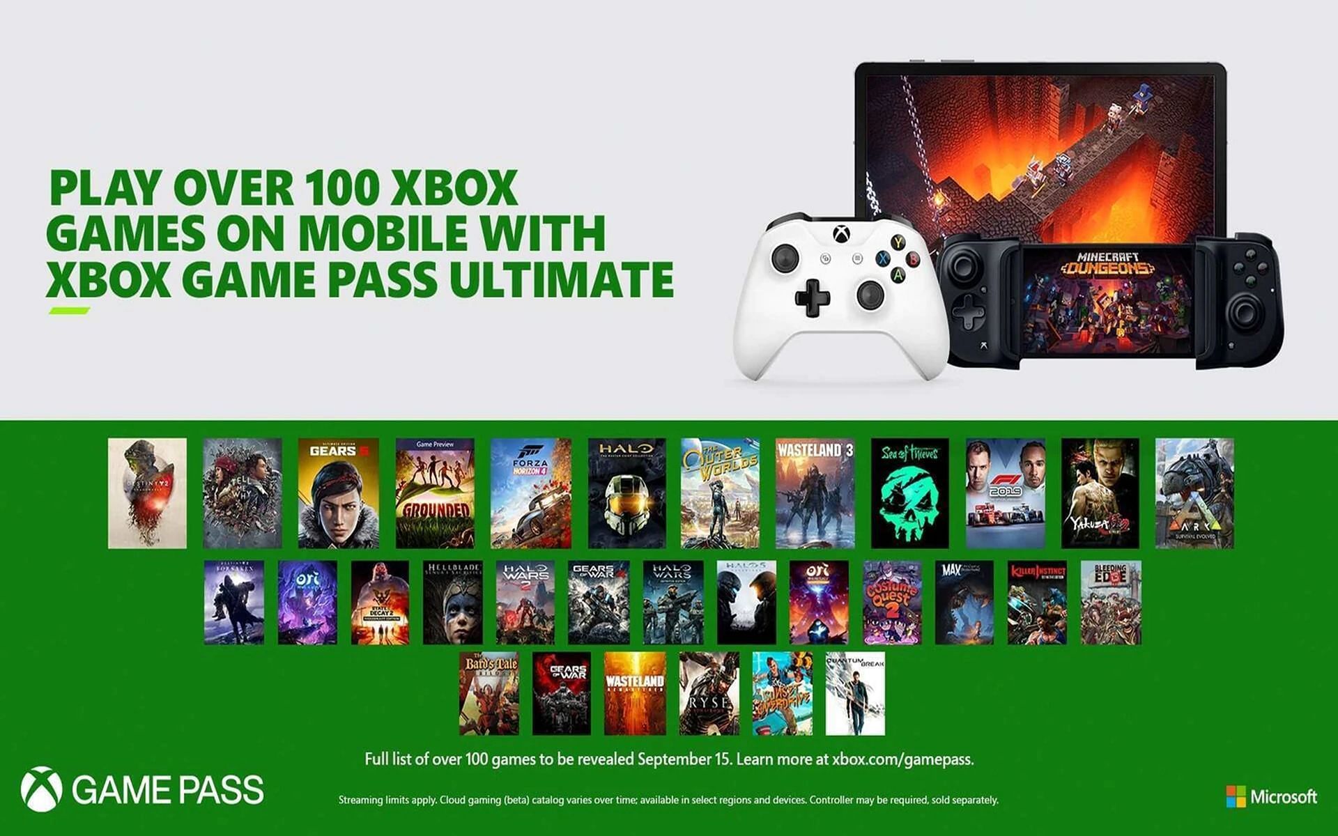 Xbox Game Pass includes 100+ games to choose from (Image by Microsoft)