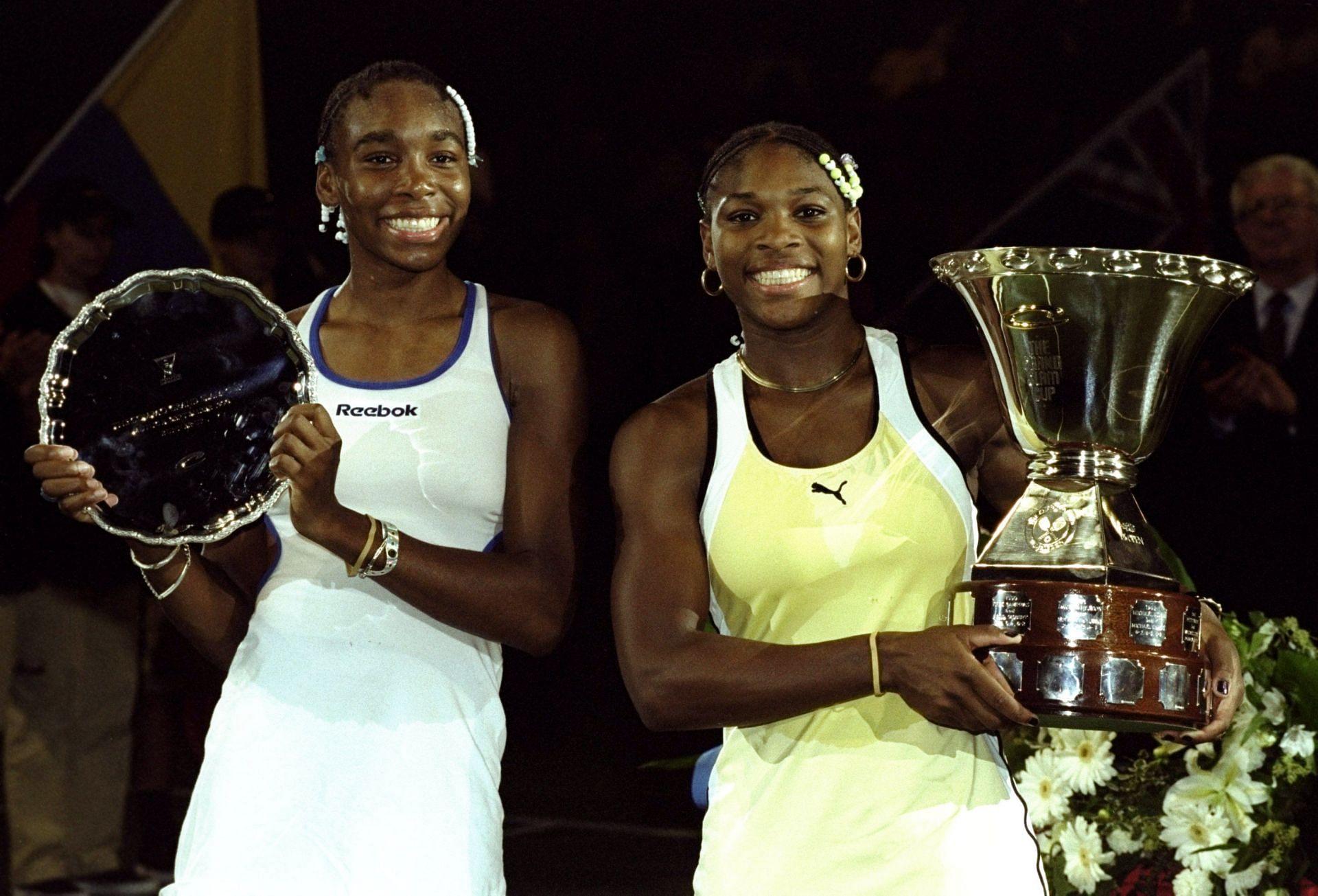 Serena Williams registered her first win over sister Venus at the Grand Slam Cup in Munich in 1999