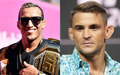 Charles Oliveira (left); Dustin Poirier (right)