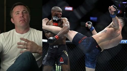 Chael Sonnen (left); Kamaru Usman vs. Colby Covington (Right) [Photo via YouTube.com]