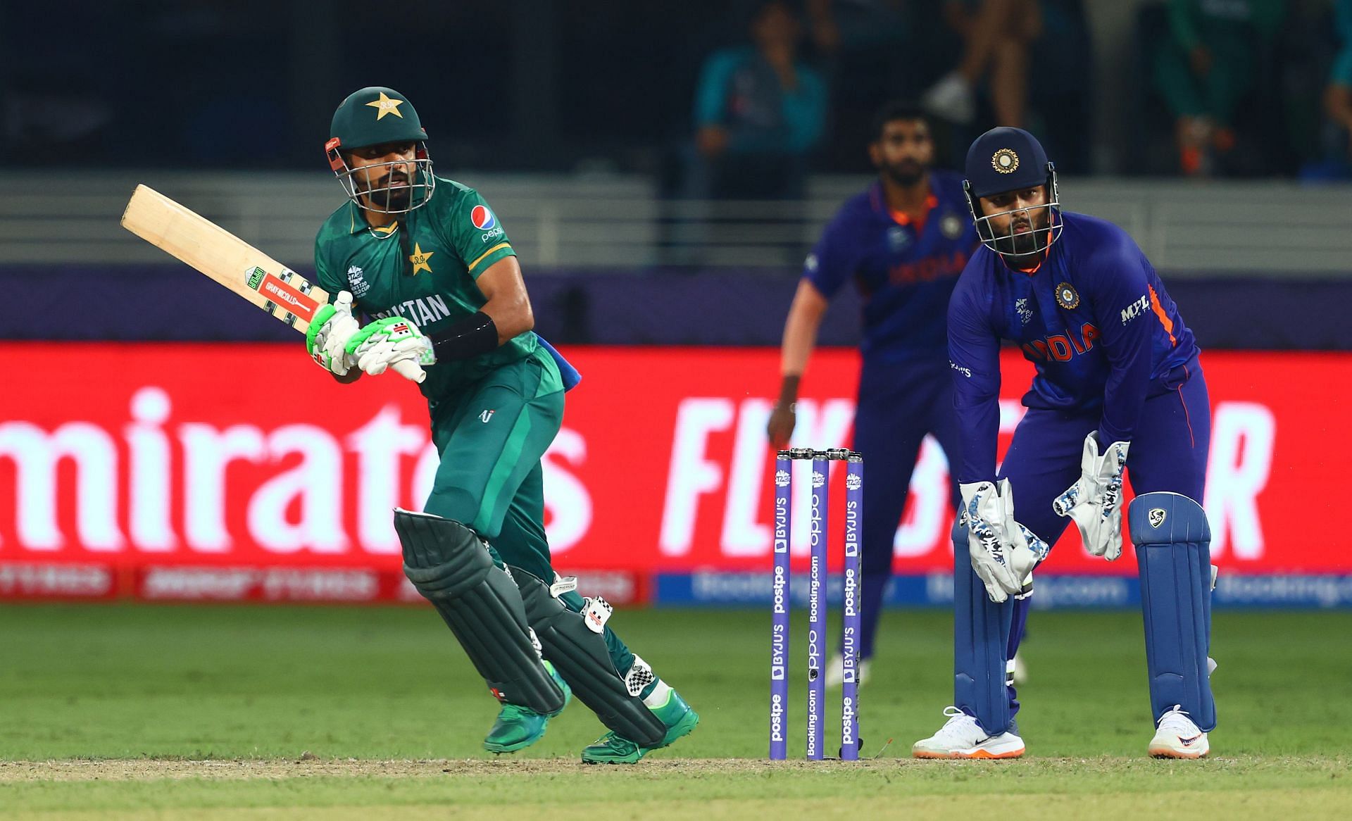 Pakistan captain Babar Azam during the India vs Pakistan T20 World Cup 2021 match. Pic: Getty Images