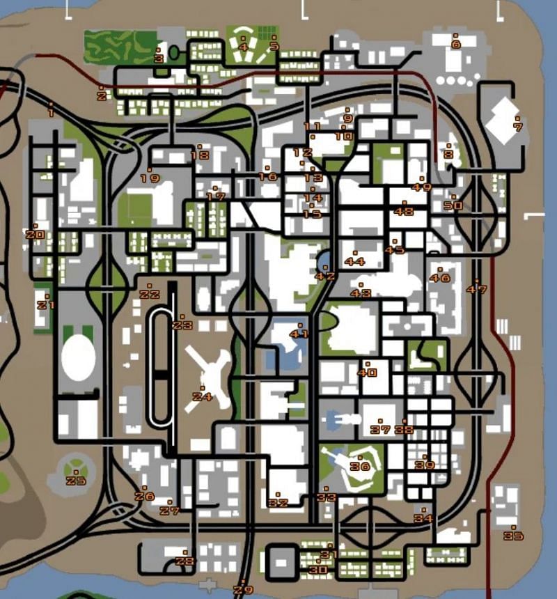 All useful GTA San Andreas maps to assist the player