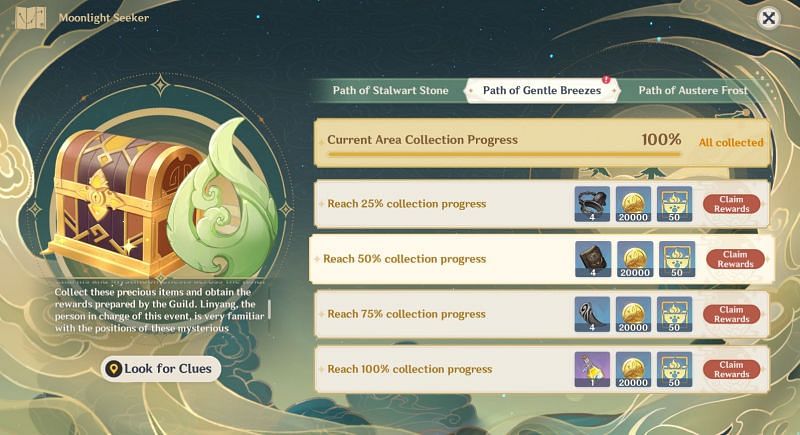 Path of Gentle Breezes on the event page (Image via Genshin Impact)