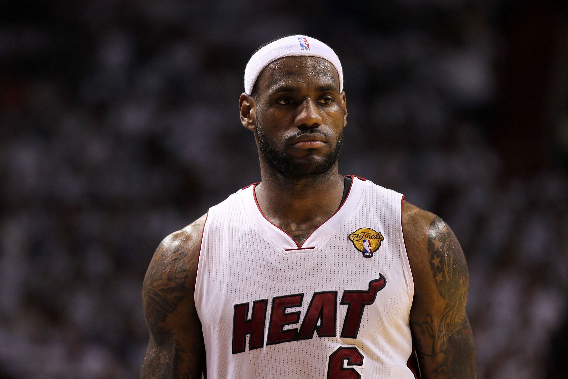 LeBron James during a Dallas Mavericks vs Miami Heat game