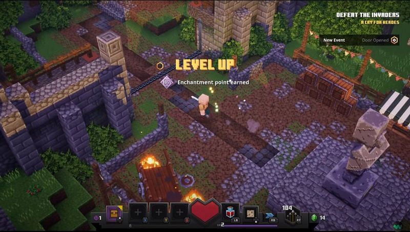 Enchantment points can be earned by leveling up, but you don't have to accumulate them (Image via Mojang)