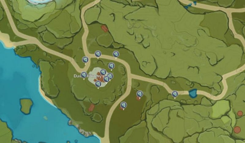 There are 12 Crystal Cores along the path from the Valley of Remembrance domain (Image via miHoYo)