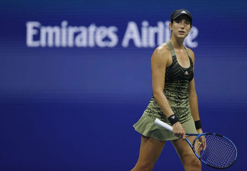 Garbine Muguruza in action at the 2021 US Open.