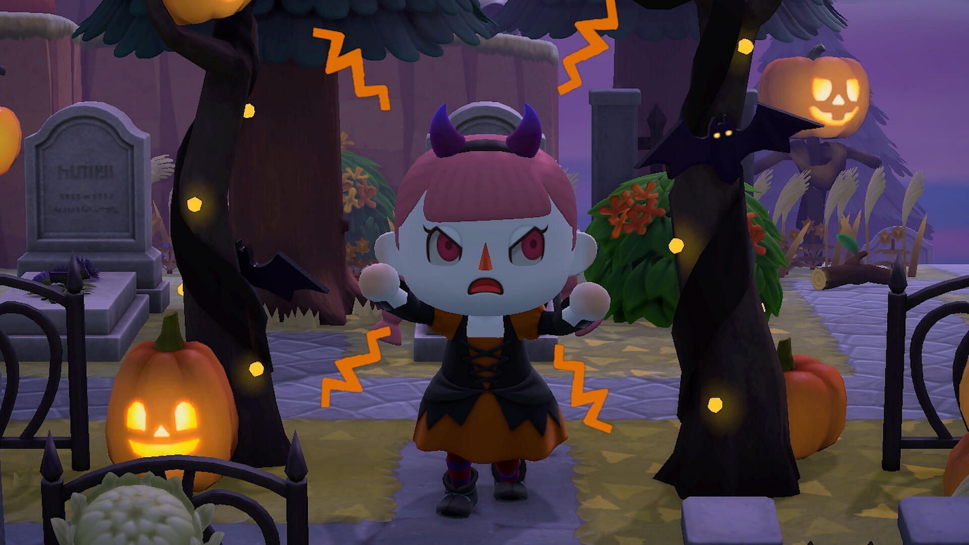 Halloween has finally arrived in Animal Crossing (Image via Nintendo)