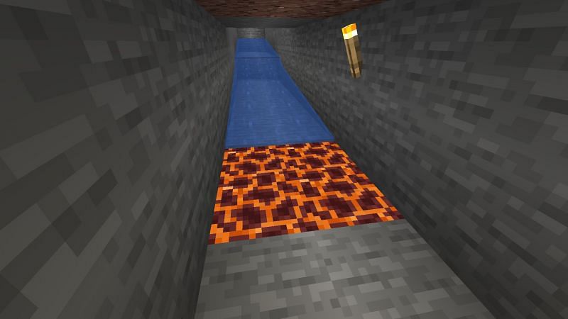 For step 4, players must replace normal blocks with magma blocks (image via Mojang)