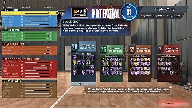 NBA 2K22 allows gamers to activate specific on-court hot zones. (Image via NBA 2K22)
