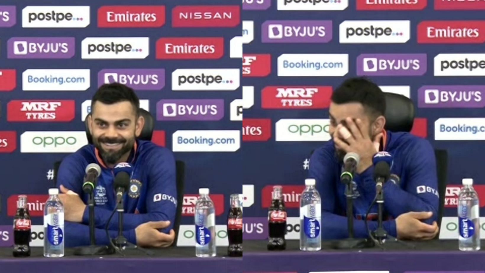 Virat Kohli&#039;s reaction to Pakistani journalist&#039;s question on Sunday.