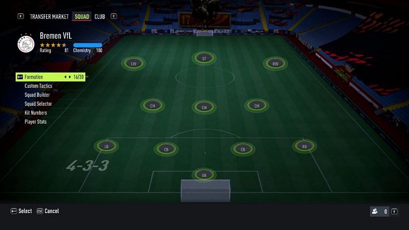4-3-3 is a no-nonsense formation (Images via FIFA 22)
