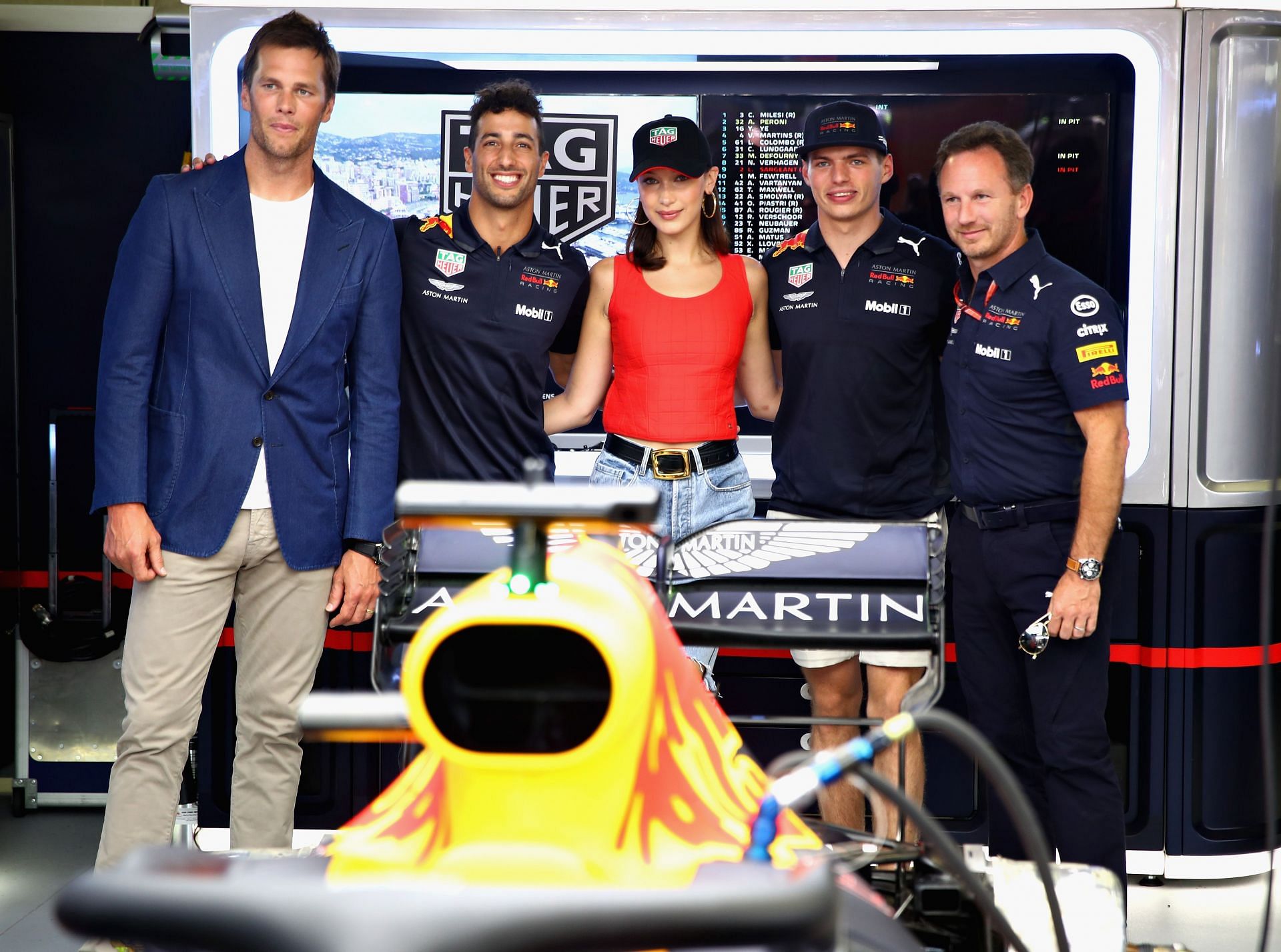 Tom Brady and Daniel Ricciardo at the F1 Grand Prix of Monaco