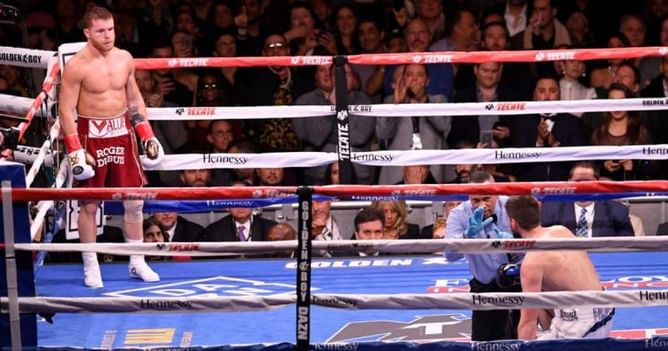 Watch: When Canelo Alvarez dominated Rocky Fielding after knocking him down four times in three rounds