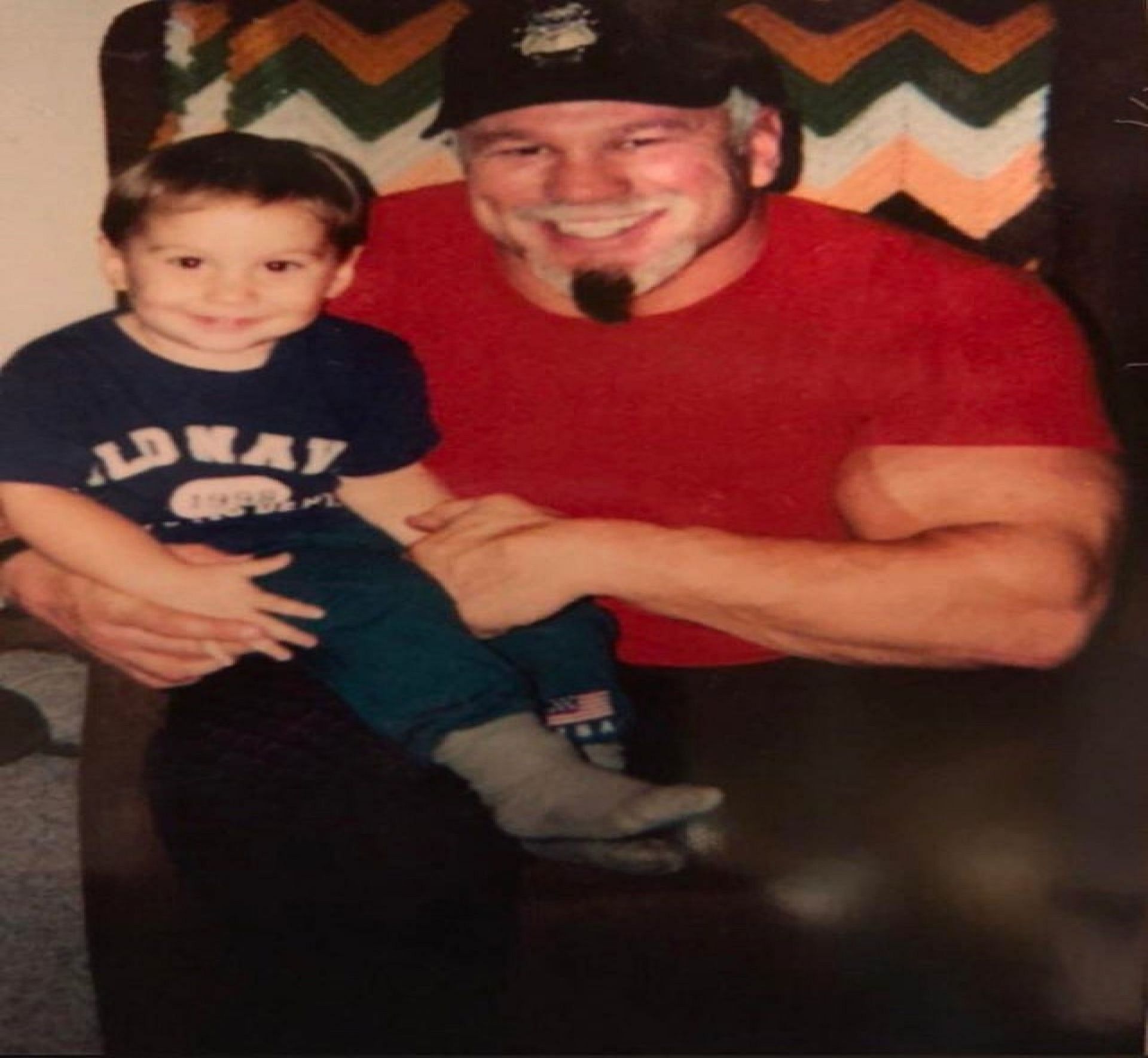 Baby Bron with his uncle Scott Steiner