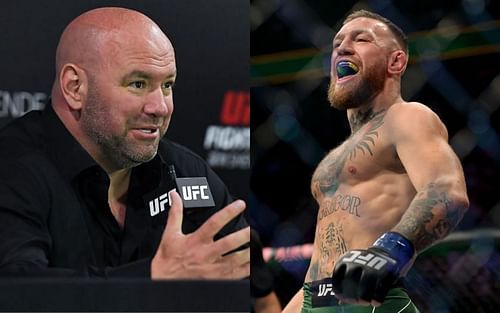 Dana White (left) and Conor McGregor (right)