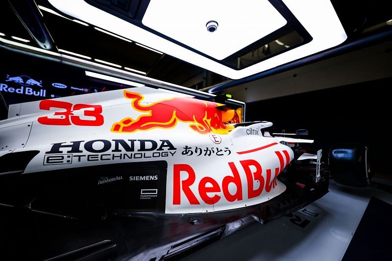 Red Bull Racing will sport a special livery for the 2021 Turkish Grand Prix as a tribute to engine-supplier Honda. (Photo by Mark Thompson/Getty Images)