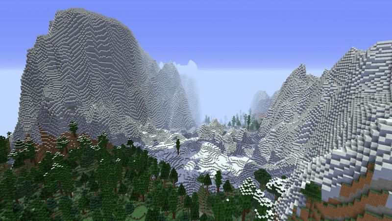 More new mountains (Image via Minecraft)