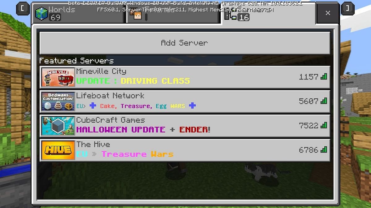 How to join servers in Minecraft Bedrock