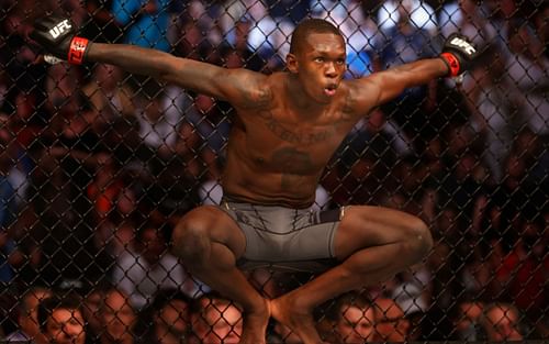 Israel Adesanya of Nigeria prepares to fight Marvin Vettori of Italy during their UFC 263 middleweight championship match at Gila River Arena on June 12, 2021 in Glendale, Arizona.