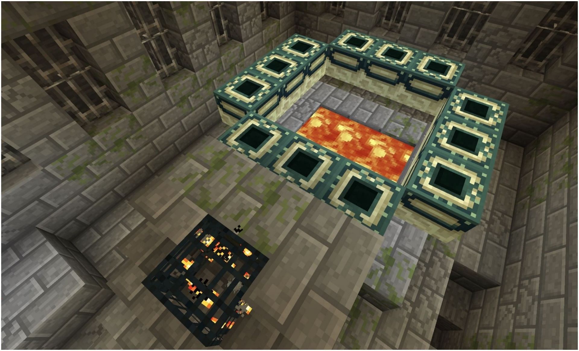 Un portal final inactivo (imagen a través de Minecraft)