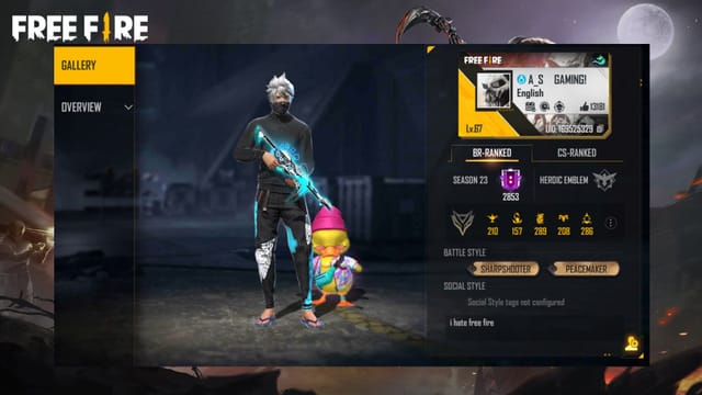 AS Gaming's Free Fire UID, real name, monthly income, age, stats, and more