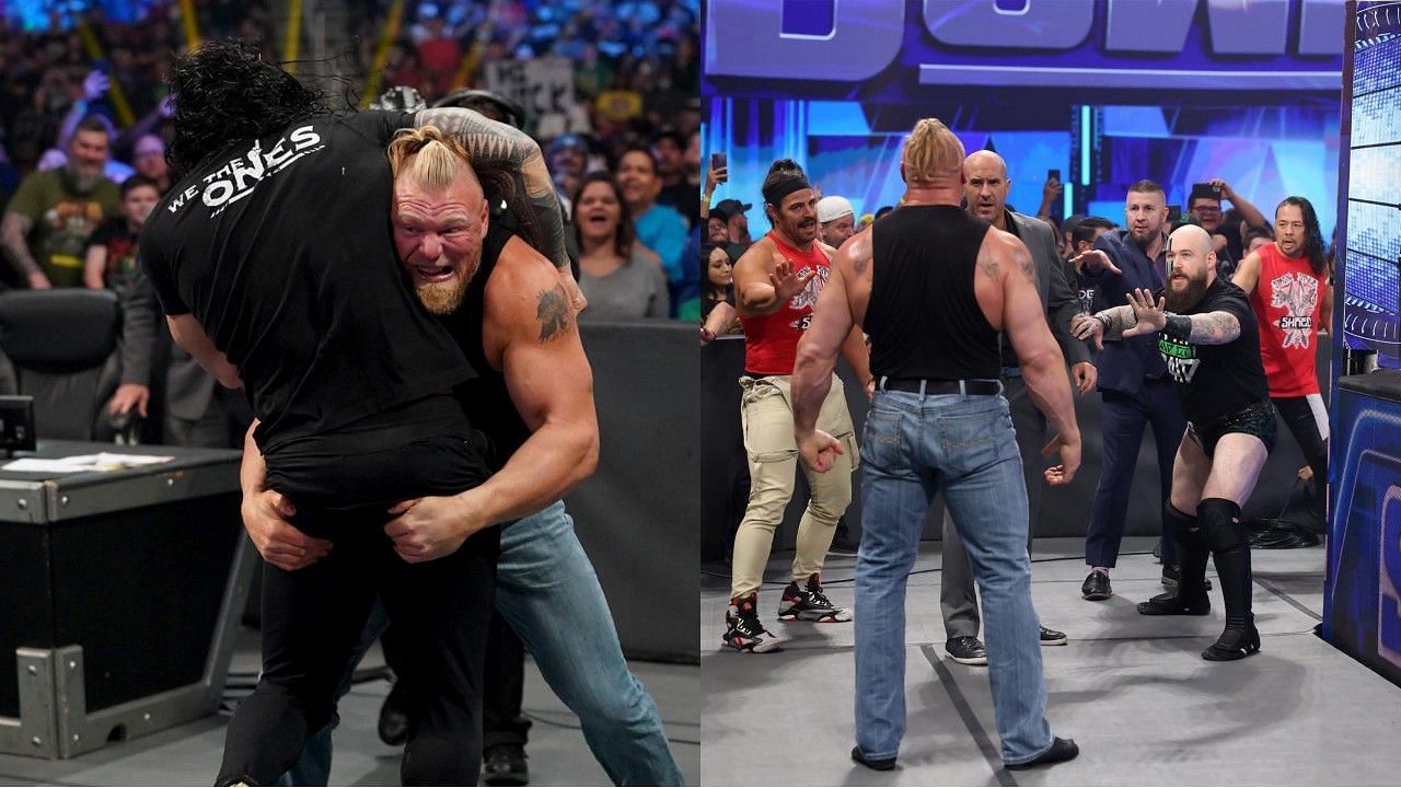 WWE में कई मौकों पर ब्रॉक लैसनर बड़े सुपरस्टार्स पर हमला करते हुए दिखाई दे चुके हैं
