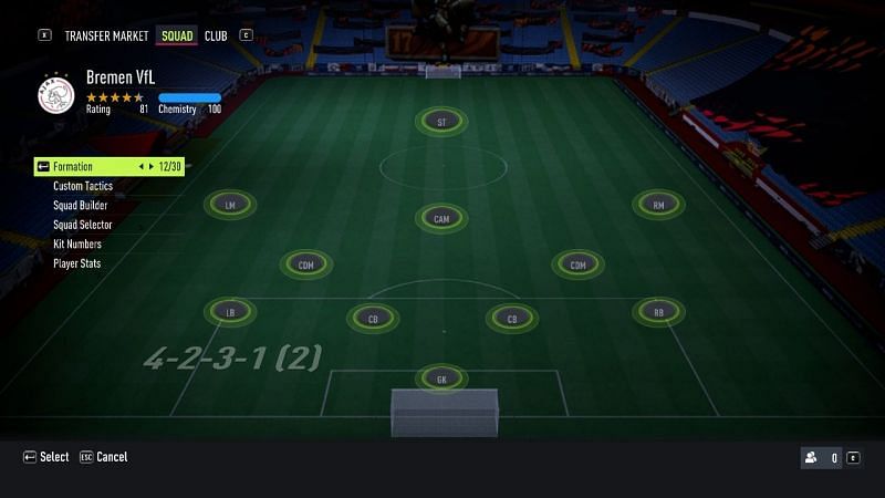 4-2-3-1 wide is a great stable option (Images via FIFA 22)
