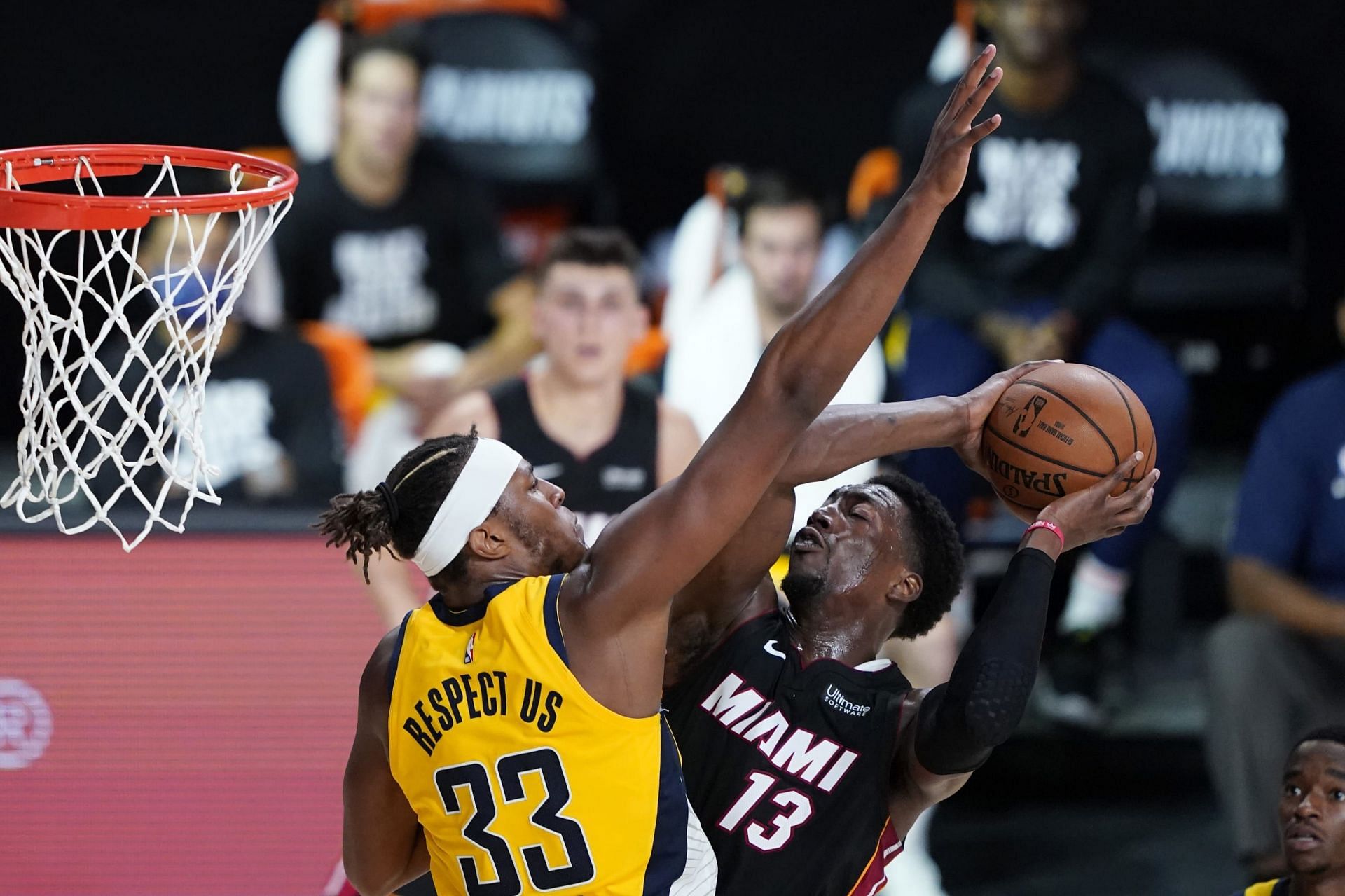 A colossal battle in the paint is expected as Bam Adebayo and the Miami Heat square off against Myles Turner and the Indiana Pacers on Saturday [Photo: Hoops Habit]