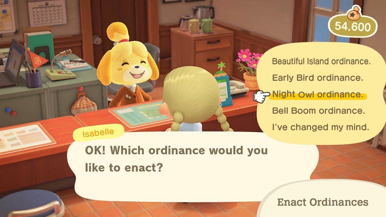 Ordinances can go into effect after the update on November 5. (Image via Nintendo)