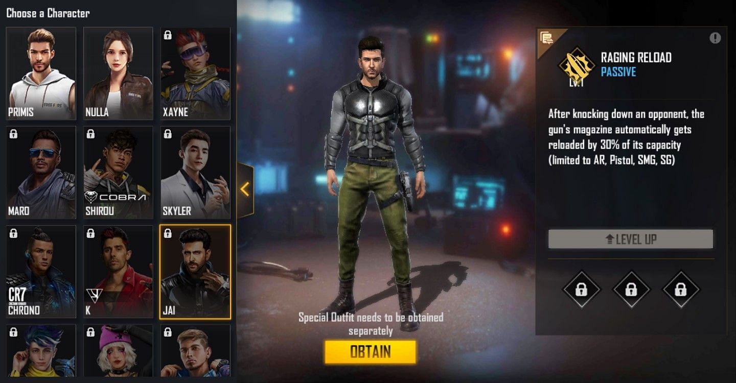 Jai&#039;s skill can be accessed via a microchip (Image via Free Fire)