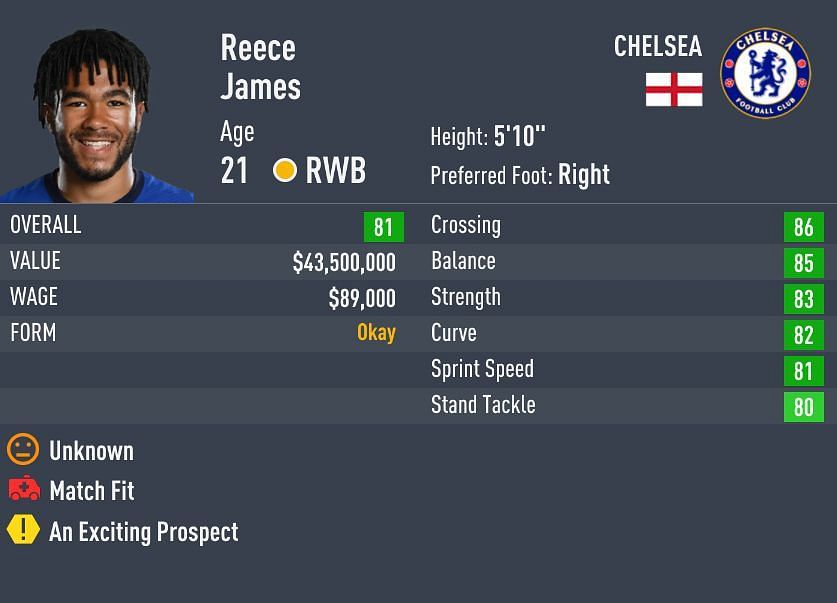 Players can convert James into an RB using development plans (Image via Sportskeeda)
