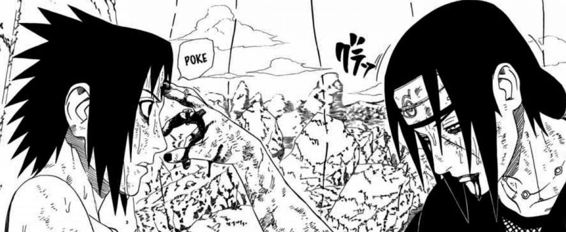 Itachi Uchiha died at the hands of his brother Sasuke in a fated battle (Image via Shonen Jump)